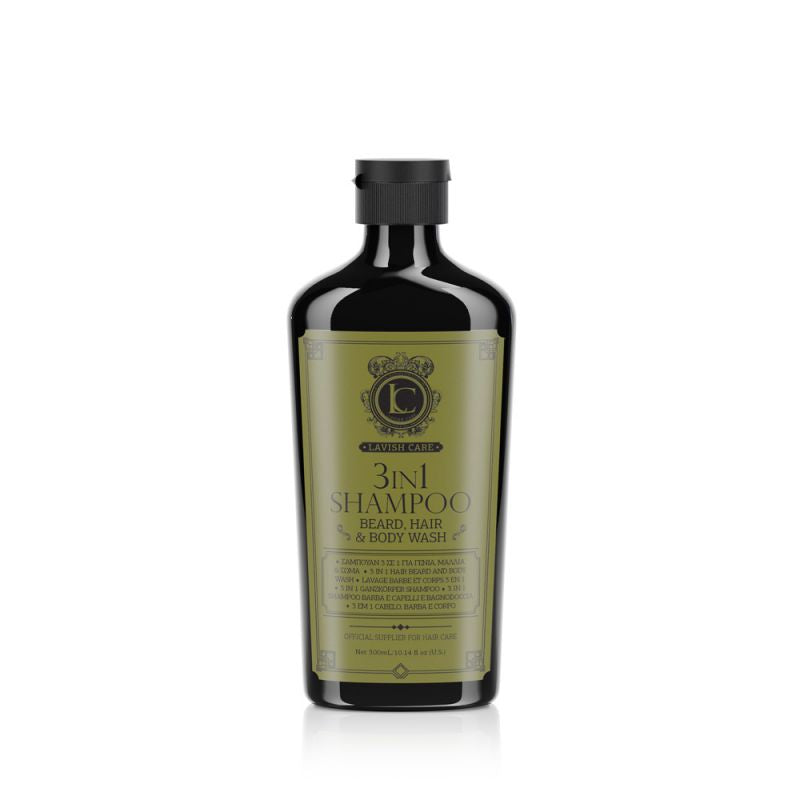 3in1 Shampoo για μαλλιά, γενειάδα και σώμα - 300ml